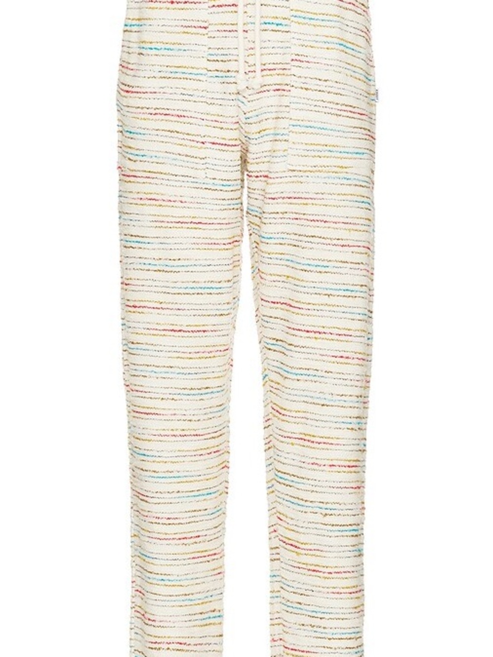 KROST Cream Straight-Leg Pants with Multicolor Pinstripes